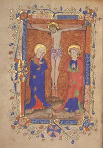 Ms 515 fol.108rセントボトルフアルダースゲート大使館出身の聖マリアと洗礼者ヨハネとのはりつけ、1420〜30年頃 作： English School