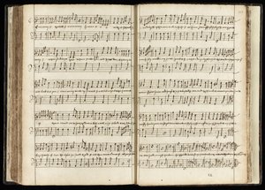 Ms.782 ff.107v-108「Come away, come away Hecate」『マクベス』の楽譜（紙にインク 作： English School