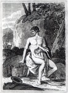アフリカのマンゴパーク、1816年に出版された「アフリカの内陸部の旅：1795年、1796年、1797年に行われた」のイラスト（印刷） 作： English School