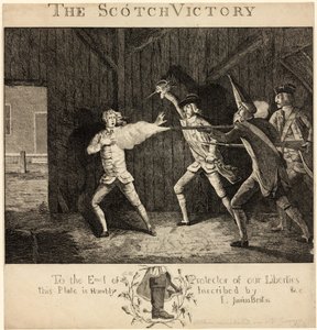 1768年5月10日、セント・ジョージズ・フィールズ付近でのウィリアム・アレン殺害事件。 作： 英語学校