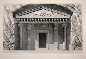 マイラ - トゥーム カット イン ザ ロック、パブ。 1863年のリトグラフ。