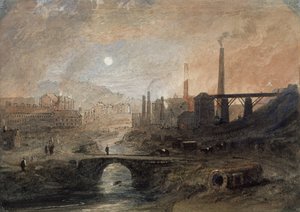 ナンティグロ鉄工所、1829年頃（紙に水彩画） 作： English School