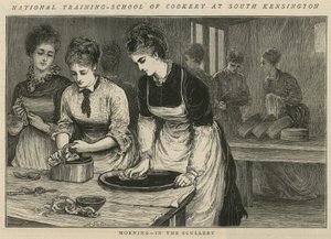 サウスケンジントンの国立料理学校：食堂の朝 作： English School