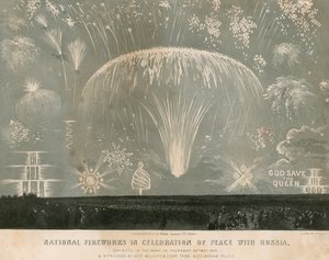 1856年5月29日、ロシアとの平和を祝う国花火 作： English School