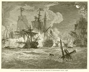 1758年のポンディシェリー道路におけるイギリスとフランスの間の海軍の行動