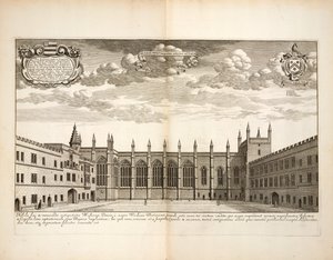 New College、plate 20 from Oxon By David Loggon、Oxford 1675 作： English School