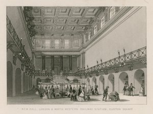 ニューホール、ロンドン、ノースウエスタン鉄道駅、ユーストンスクエア、ロンドン 作： English School