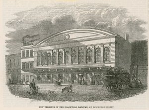 ロンドンのフェンチャーチストリートにあるブラックウォール鉄道の新しい終点 作： English School