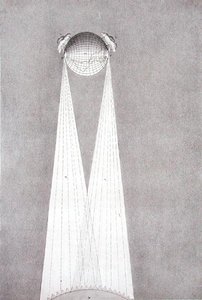 ジョン・ロス卿（1777-1836）の「北西航路を求めての第2回航海（1829-33）の物語」より、オーロラの新説。 作： English School