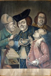 夜の娯楽、1770年頃（手描きのメゾチント）