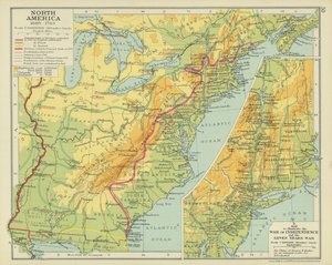 北米 1689-1783年（カラーリトグラフ） 作： English School