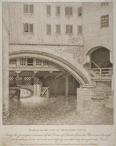 ナサニエルスミス（fl.1740-1802）1798によって発行されたロンドン塔の裏切り者ゲートのノースビュー 作： English School