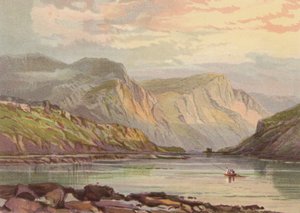ウェールズ北部、Llyn Ogwen (カラーリソ) 作： English School