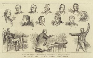 アイルランド国民会議でのメモ(エングレービング) 作： English School