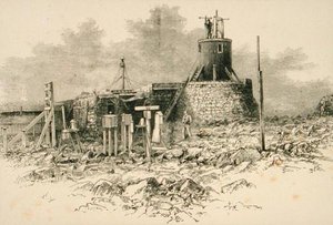 ベン・ネヴィス山頂の展望台（リリジャス・トラクト・ソサエティ発行の「Scottish Pictures」より 作： English School