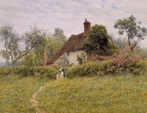 ピナーの古いコテージ、1895 作： English School