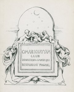 Omar Khayyam Clubディナー、1911年12月、Paganis Restaurant 作： English School