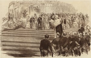 クリスタルパレス、大司教の祈りのオープニング、1854年 作： English School
