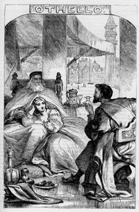 ベニスのムーア人オセロ - 1866年「Completes by William Shakespeare」の挿絵 - この版の挿絵と全体の形は、ロンドンで出版されたCassell
