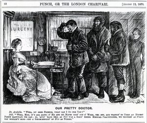 私たちのプリティドクター、1870年のパンチマガジンに掲載 作： English School