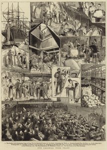 植民地時代の羊毛貿易 作： English School