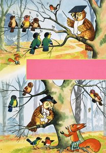 他の鳥を教えるフクロウ 作： English School