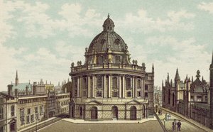 オックスフォードラドクリフ図書館（カラーリトグラフ） 作： English School