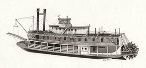 パドルスチーマー、1818