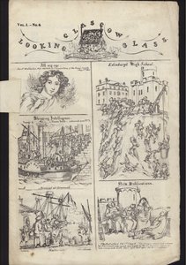 1835年7月23日に発行されたグラスゴー・フェアのリーフレットのページ（エングレーヴィング 作： English School