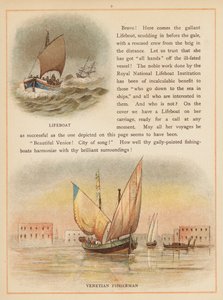 The Boats of the World』のページ、19世紀後半（カラーリトグラフ） 作： English School