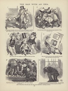 The British Working Man or One Who Does Not Believe In Him（イギリスの労働者、または彼を信じない人）』のページ（彫刻）。 作： English School