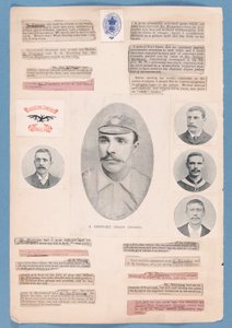 1895-96シーズン中にナットウィッテイカーが編集したスクラップブックのページ 作： English School