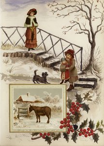ビクトリア朝後期のスクラップブックのページ（マルチメディア）