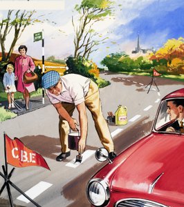 白い線を描く 作： English School
