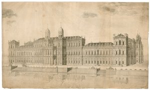 ホワイトホールの宮殿。 1748年公開 作： English School