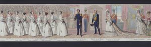 ヴィクトリア女王の結婚のパノラマの一部、1840年頃（手彩色アクアチント