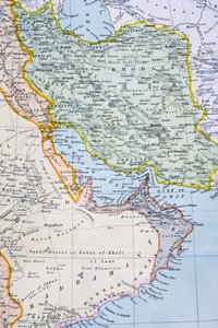 1890年代にロンドンで公開された「世界の市民のアトラス」からの1890年代の紅海、ペルシャ湾、アフリカの角を示す中東の部分地図