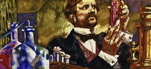 パスツールの初期の仕事は酒石酸と発酵に集中していた 作： English School