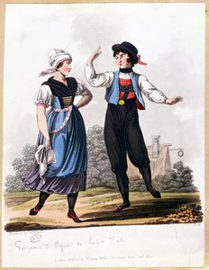 ウィリアムプールによって刻まれた、ボヘミアのエゲルの農民ダンス、1804 作： English School