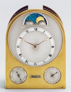 パーペチュアルカレンダートラベル時計、1898年 作： English School