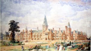 学校や大学のためのパースペクティブ・デザイン、1865年頃 作： English School