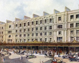 リージェント・ストリートにあるピーター・ロビンソンの建物（カラーリトグラフ 作： English School