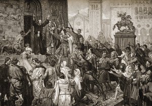 ピーター、隠者（1050-1115）1095年の第一次十字軍の間に説教 作： English School