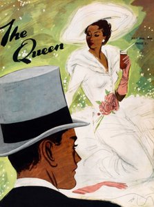 1949 年 7 月 20 日の「クイーン」マガジンからのピムの広告 (カラー リソ) 1949 作： English School