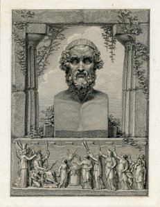 古代ギリシャの叙情詩人ピンダル（紀元前522-433年頃）（彫刻作品 作： English School