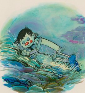 ピノキオ」（紙にガッシュ 作： English School