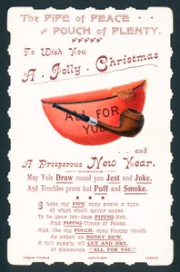 パイプとポーチ、クリスマスカード 作： English School