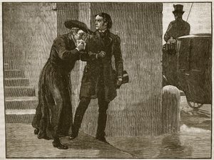 ピウス9世が偽装してバチカンを辞めた、1848年、カッセルズイラストレイテッドイングランドオブイングランドのイラスト（セピア写真） 作： English School