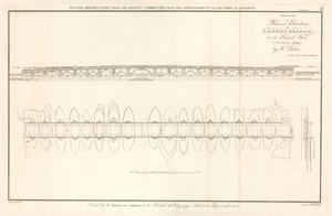 1799年7月2日現在のロンドン橋の計画と標高 作： English School