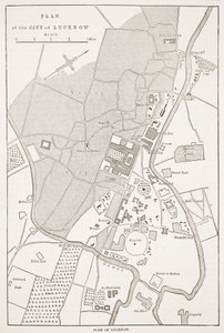 カッセルズ図解イギリスの歴史からのラクナウ市の計画 作： English School